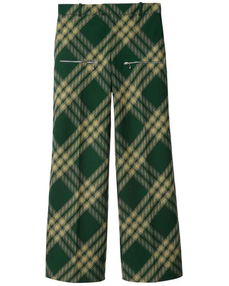Burberry Klassische Hose mit Karomuster - Grün Grün