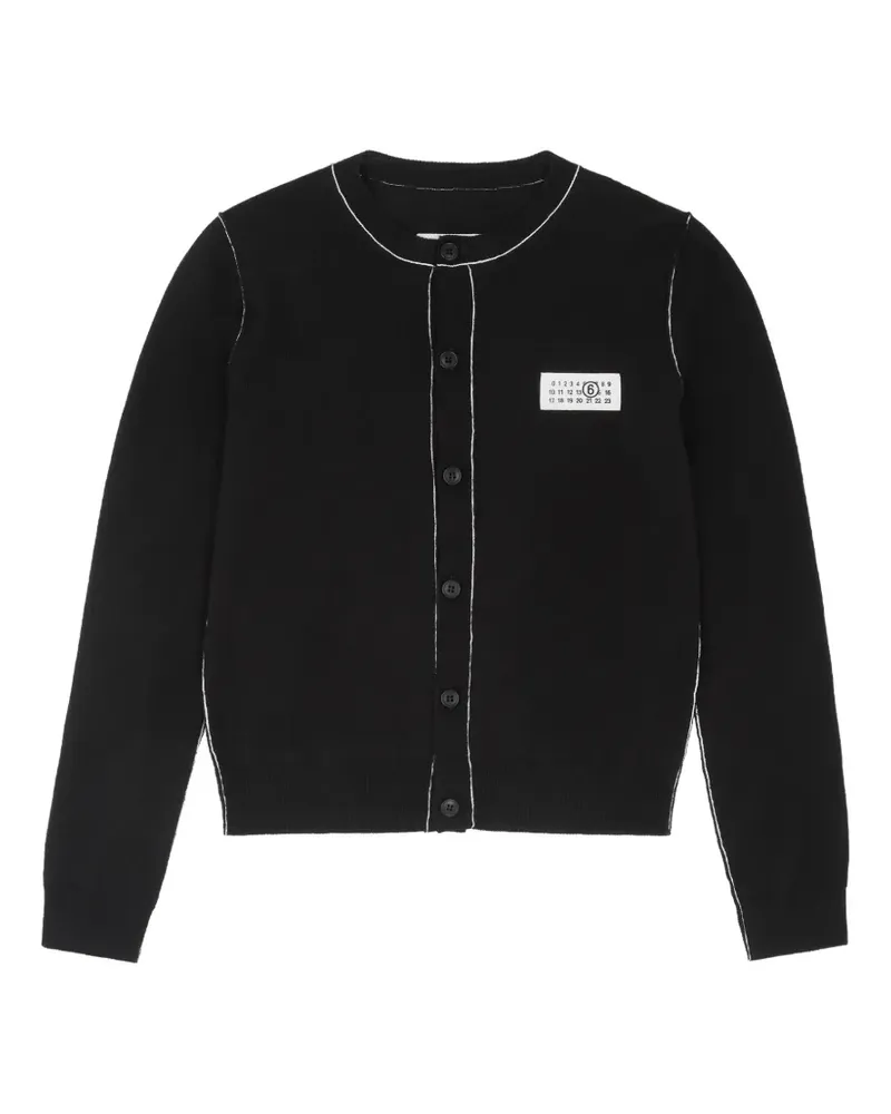 Maison Margiela button-front wool blend knit cardigan - Schwarz Schwarz