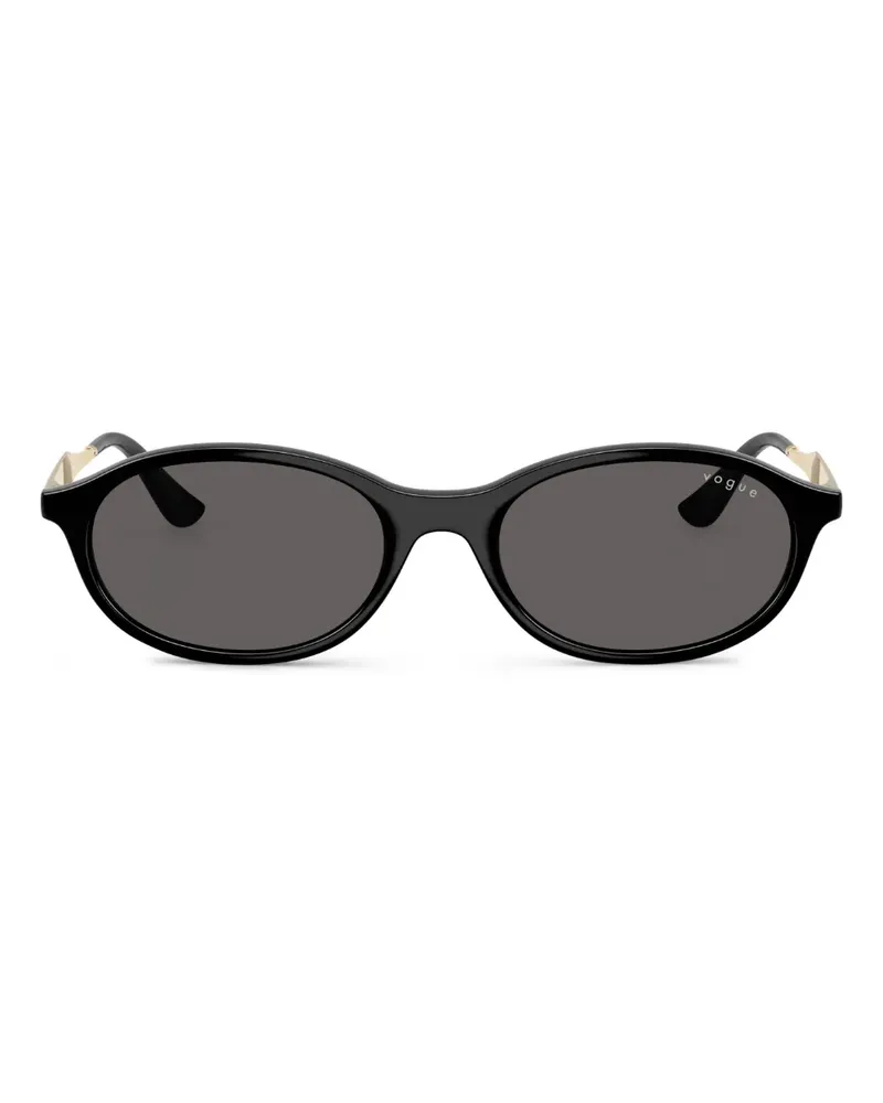Vogue Sonnenbrille mit ovalem Gestell - Schwarz Schwarz