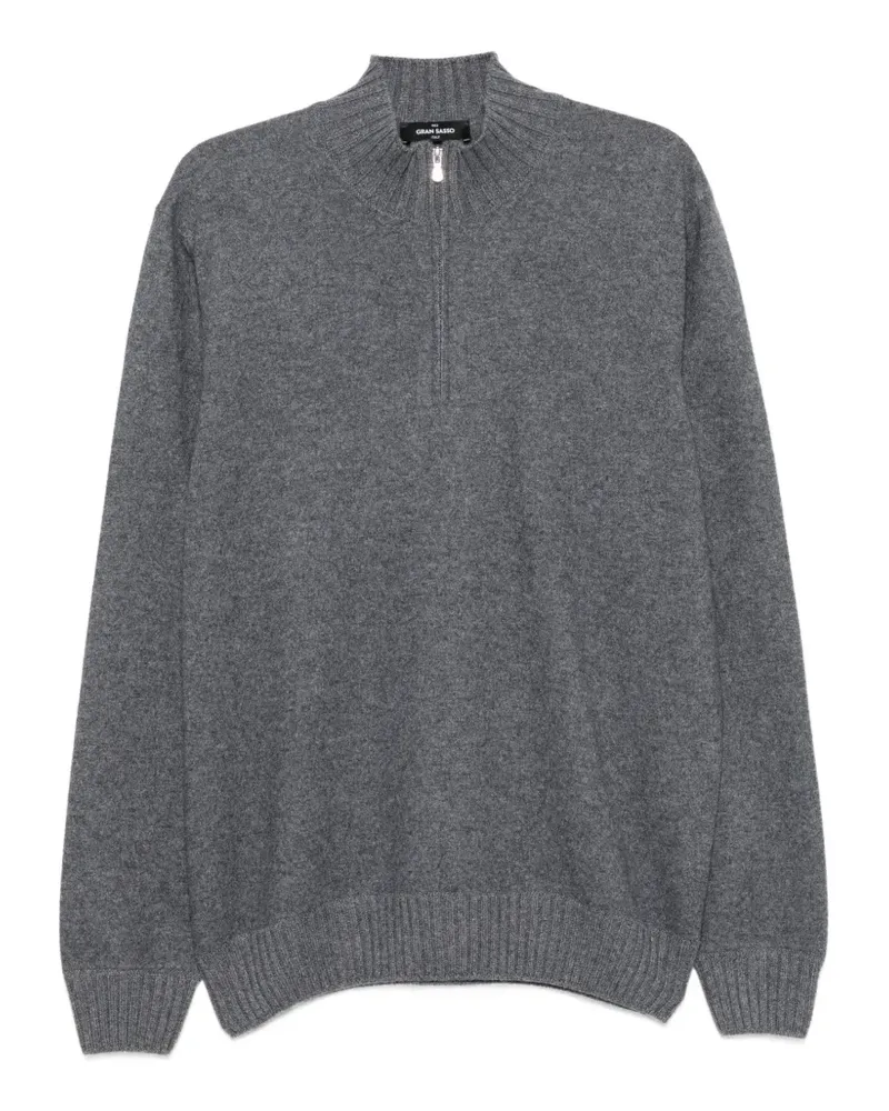 Gran Sasso half-zip knitted sweater - Grau Grau