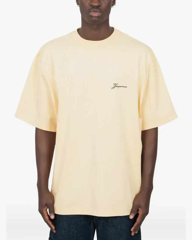 Jacquemus T-Shirt mit Hantel-Print - Gelb Gelb