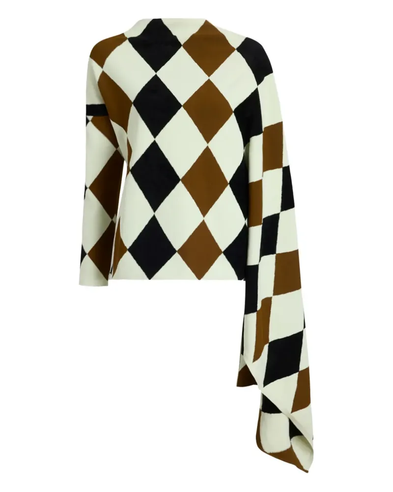 Proenza Schouler Vanne argyle-pattern top - Grün Grün