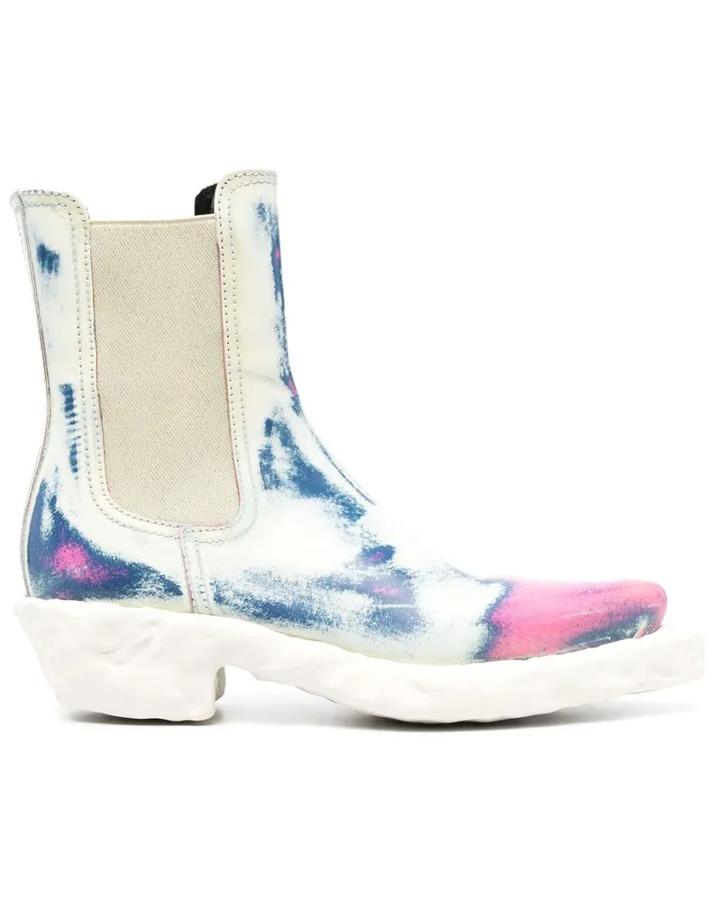 Camper Stiefeletten im Distressed-Look - Nude Nude