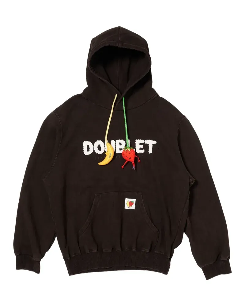 Doublet Hoodie mit Früchte-Applikation - Braun Braun