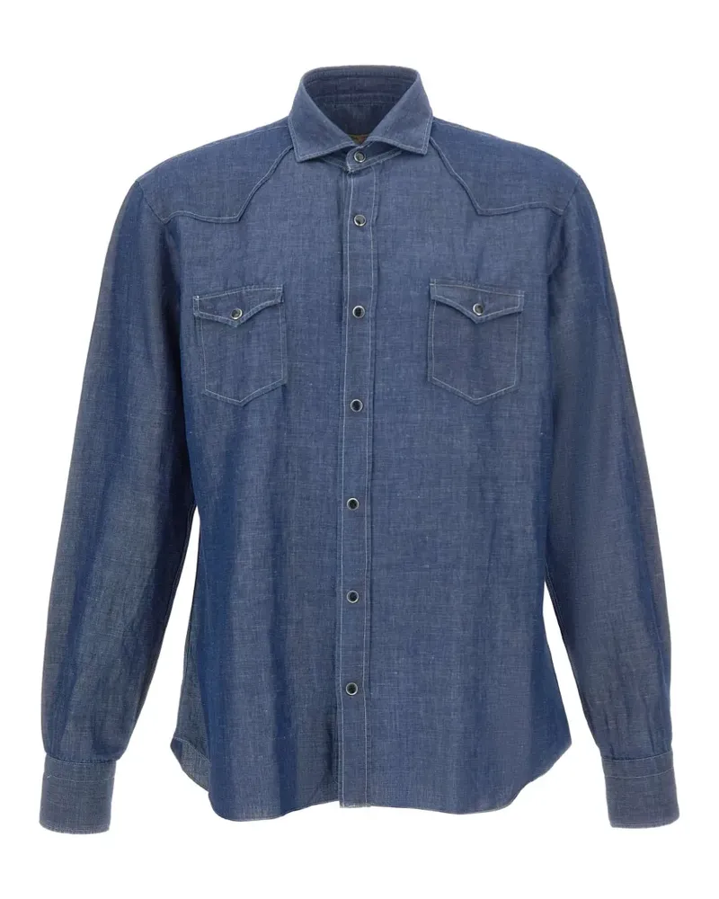 BARBA Dandy Life western-inspired shirt - Blau Blau