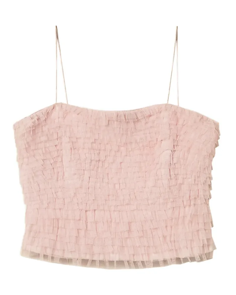 Twin-Set Top mit Rüschen - Rosa Rosa