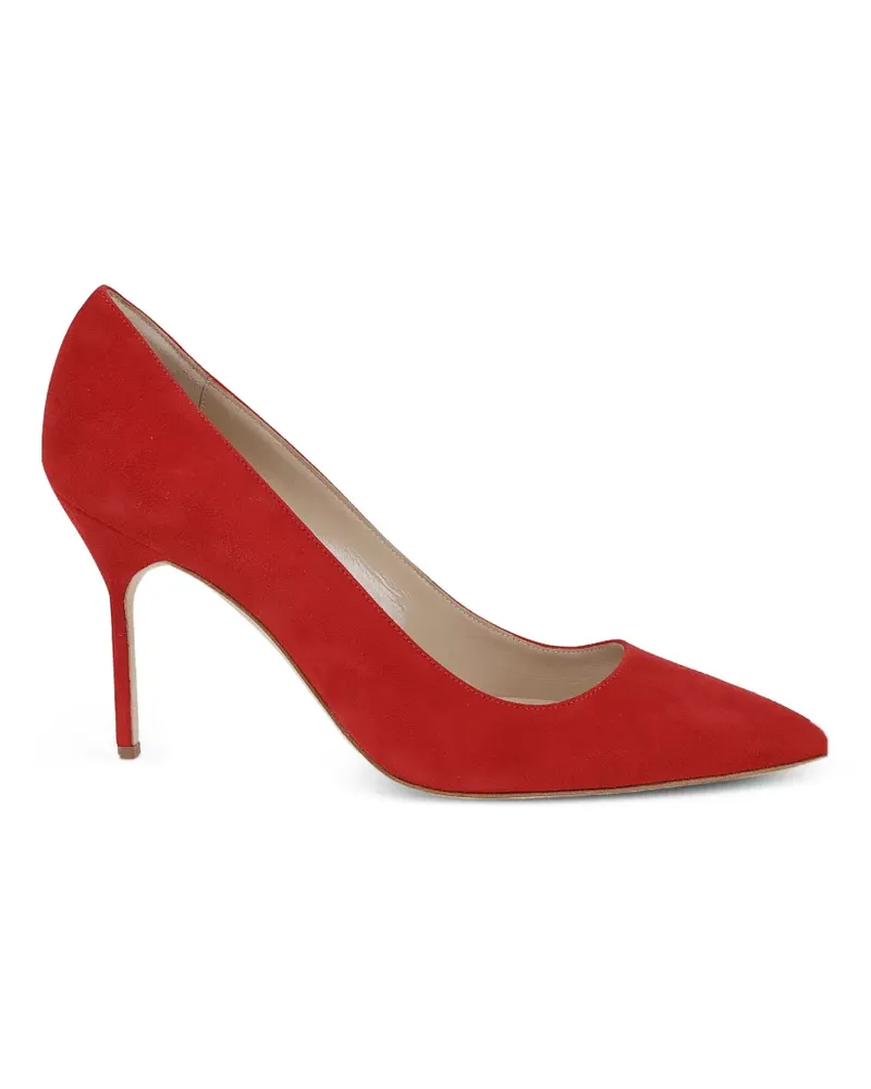 Manolo Blahnik BB pointed-toe suede pumps - Rot Rot