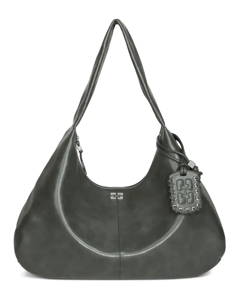 Ganni Mittelgroße Schultertasche - Grau Grau