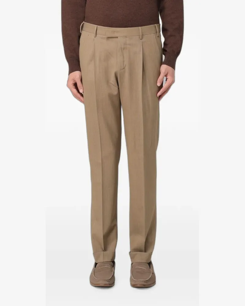 PT TORINO pleated tailored trousers - Nude Nude