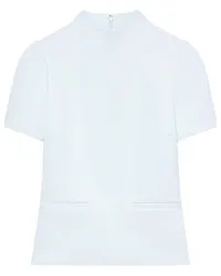 Courrèges T-Shirt mit Stehkragen Blau