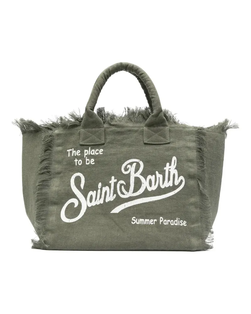 MC2 Saint Barth Vanity Shopper mit Fransen - Grün Grün