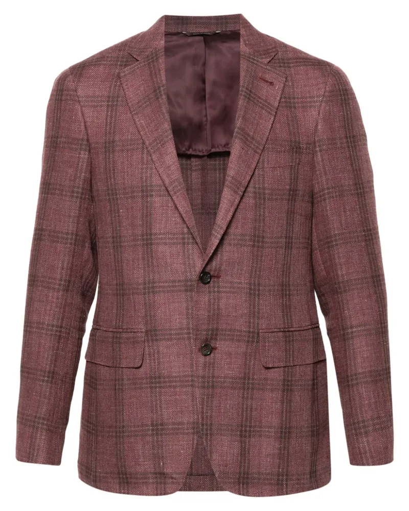 Canali Kariertes Sakko - Rosa Rosa