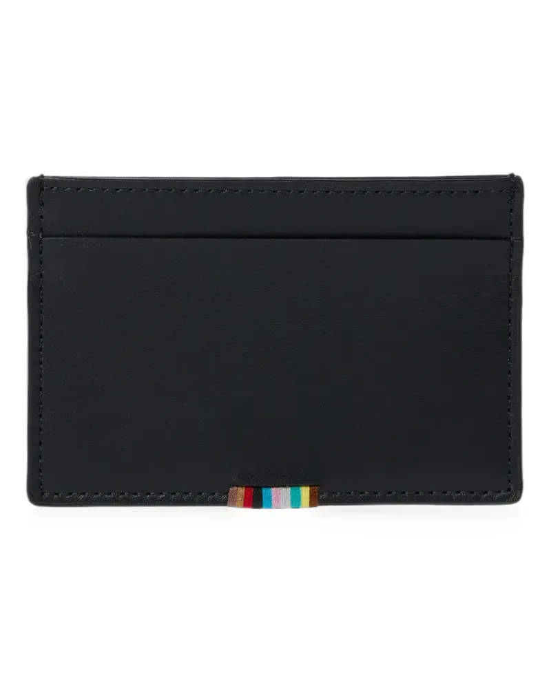 Paul Smith Signature Stripe Kartenetui aus Leder - Schwarz Schwarz