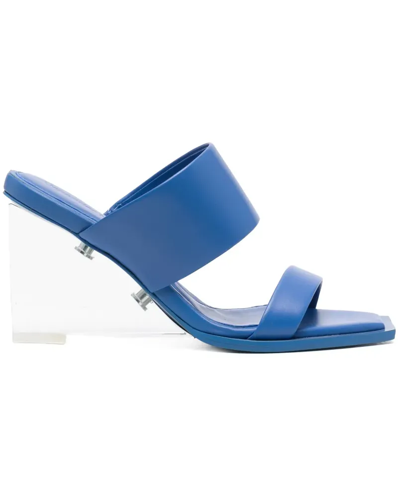 Alexander McQueen Mules mit Plateausohle 75mm - Blau Blau