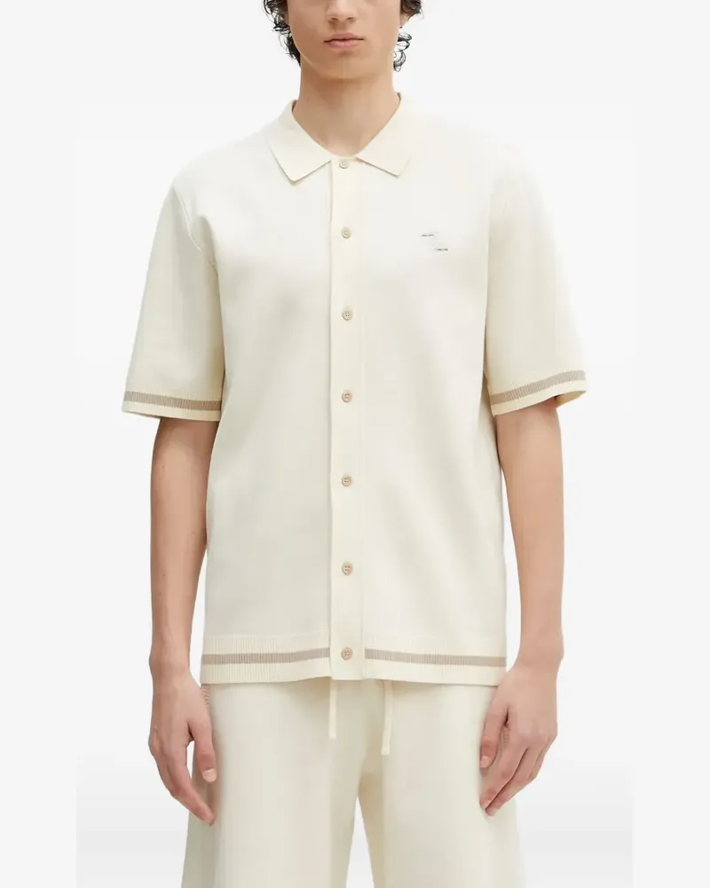 Filling Pieces Gestricktes Poloshirt - Weiß Weiß