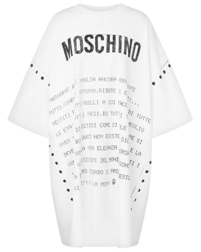 Moschino Minikleid mit Logo-Print - Weiß Weiß