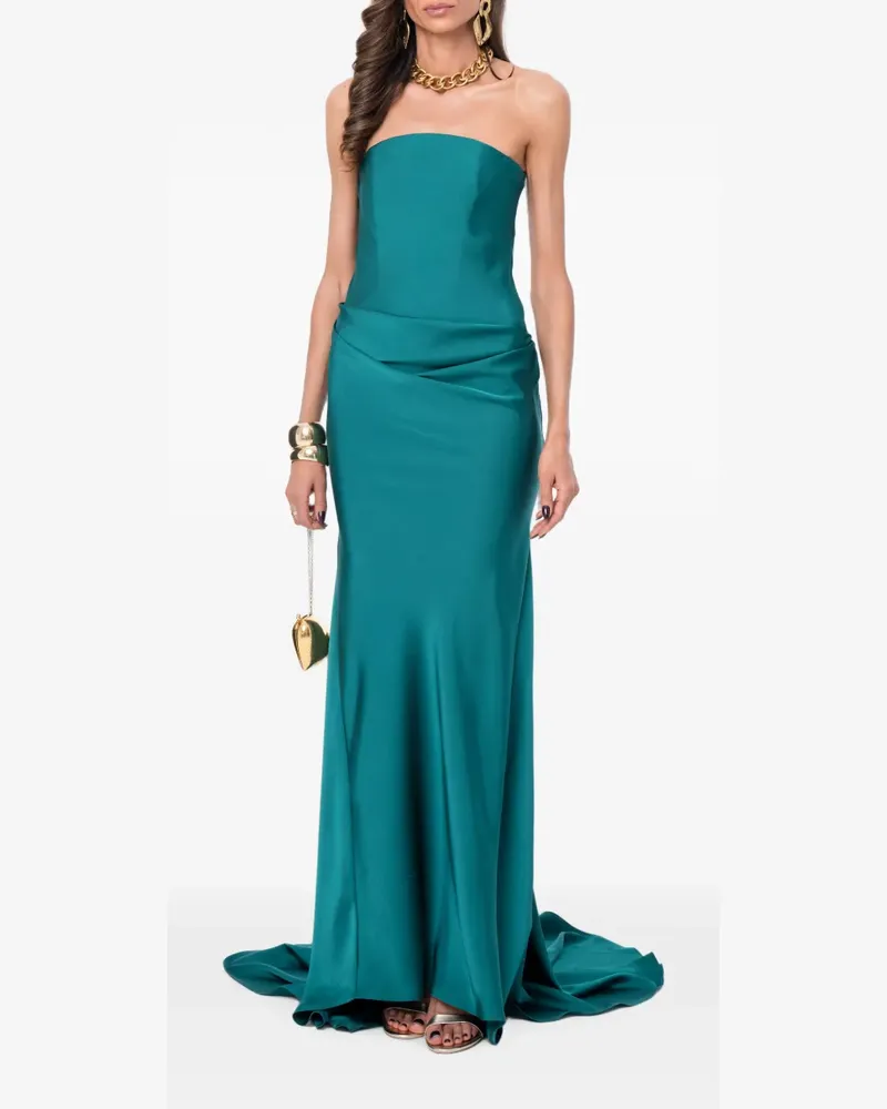Ana Radu strapless draped maxi dress - Grün Grün