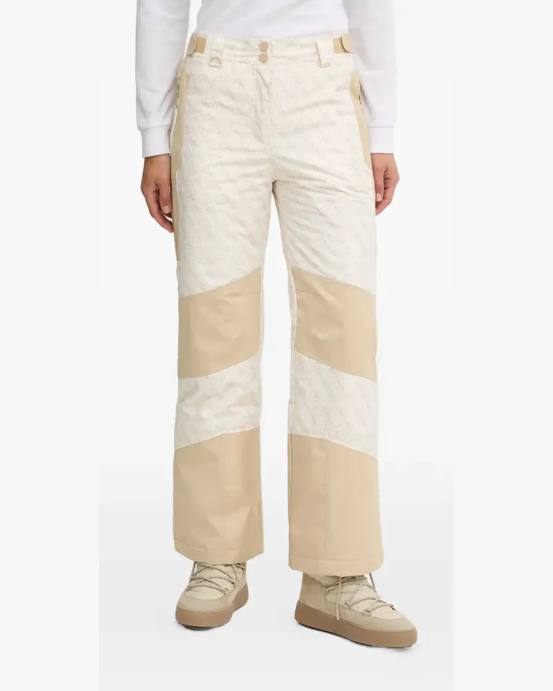 Guess logo-pattern ski trousers - Nude Nude