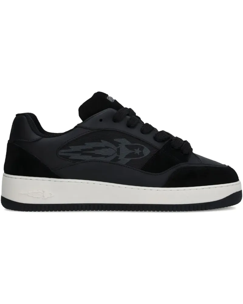 ENTERPRISE JAPAN Bold Rocket Sneakers mit Flammen - Schwarz Schwarz
