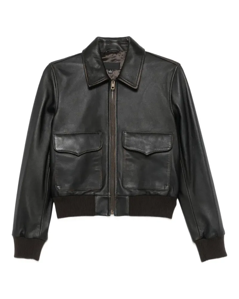 Nili Lotan Redley Lederjacke - Schwarz Schwarz