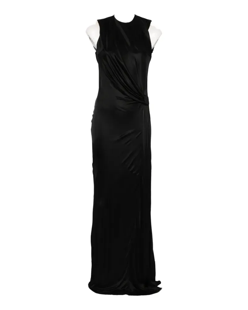 Elisabetta Franchi draped-detail maxi dress - Schwarz Schwarz