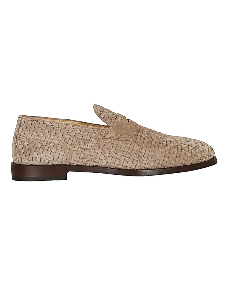 Brunello Cucinelli woven-design loafers - Nude Nude