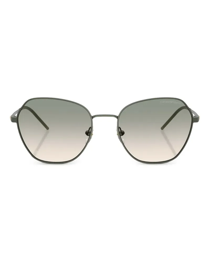 Emporio Armani Sonnenbrille mit geometrischem Gestell - Grün Grün