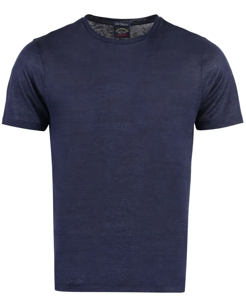 Paul & Shark T-Shirt aus Leinen - Blau Blau