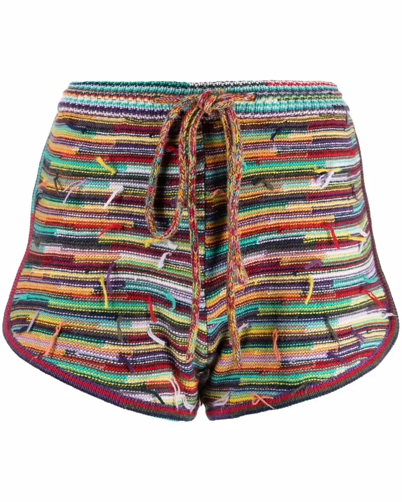 Chloé Gestrickte Shorts mit Querstreifen - Blau Blau