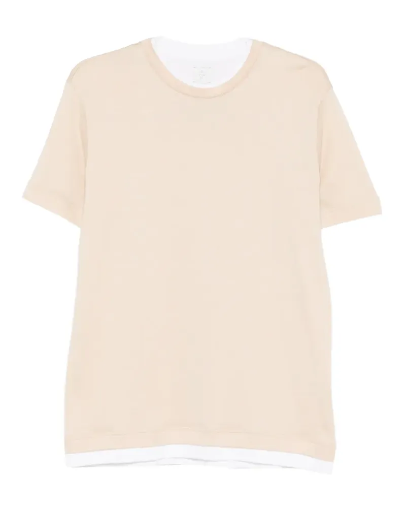 Eleventy T-Shirt im Layering-Look - Nude Nude
