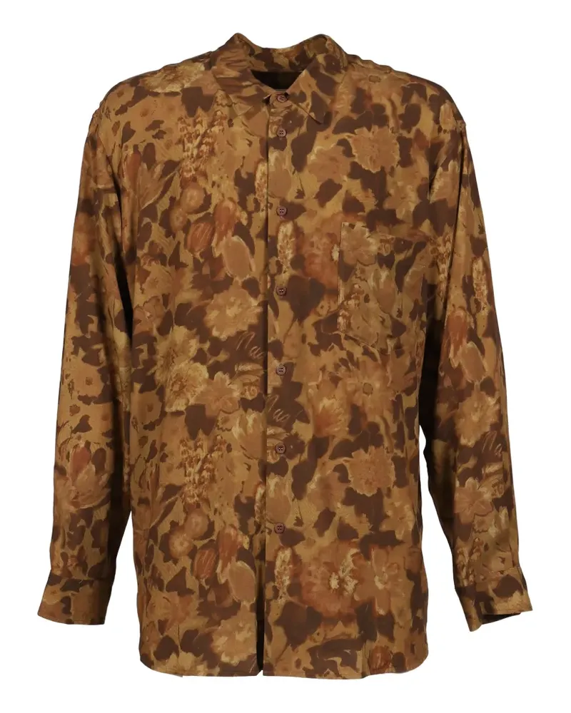 Magliano floral-print long-sleeve shirt - Braun Braun
