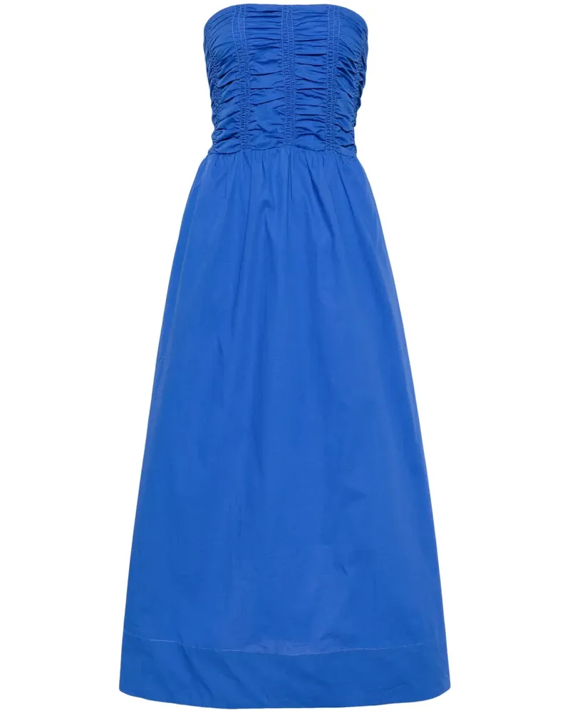 Faithfull The Brand Schulterfreies Dominquez Kleid - Blau Blau