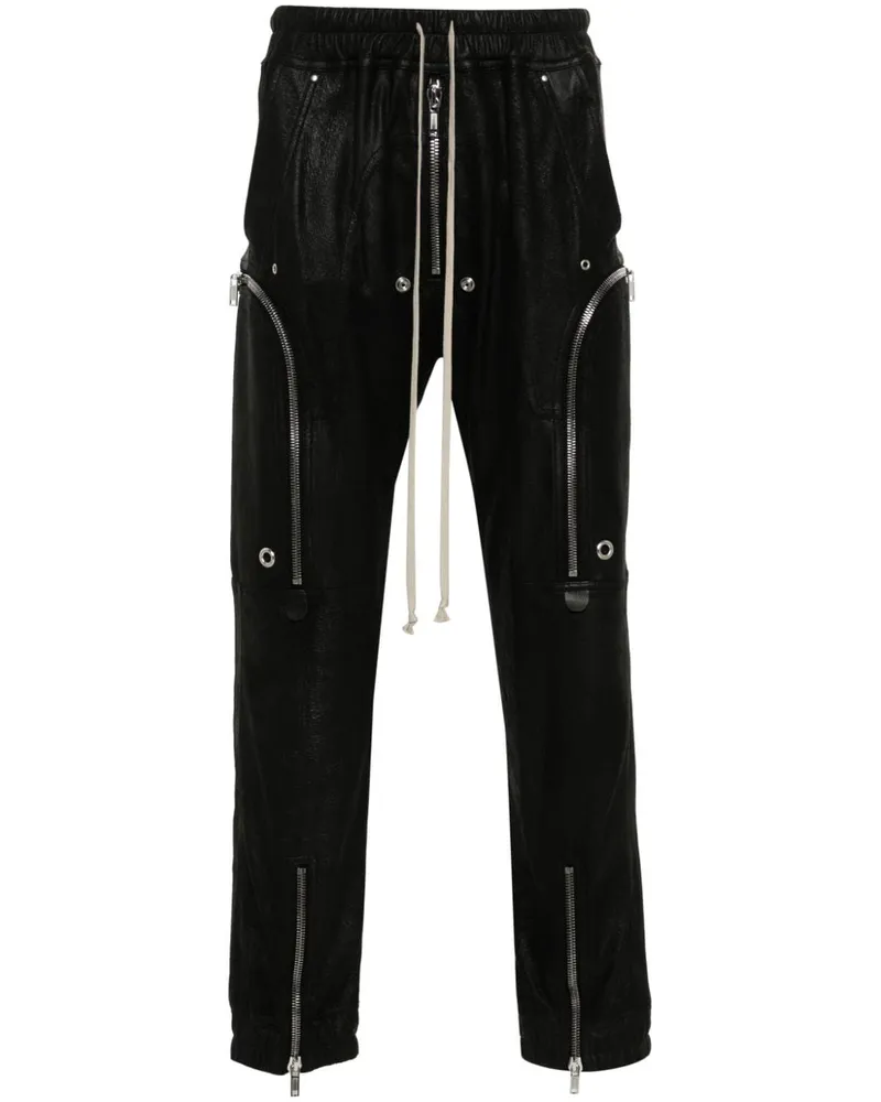 Rick Owens Bauhaus Cargohose aus Leder - Schwarz Schwarz