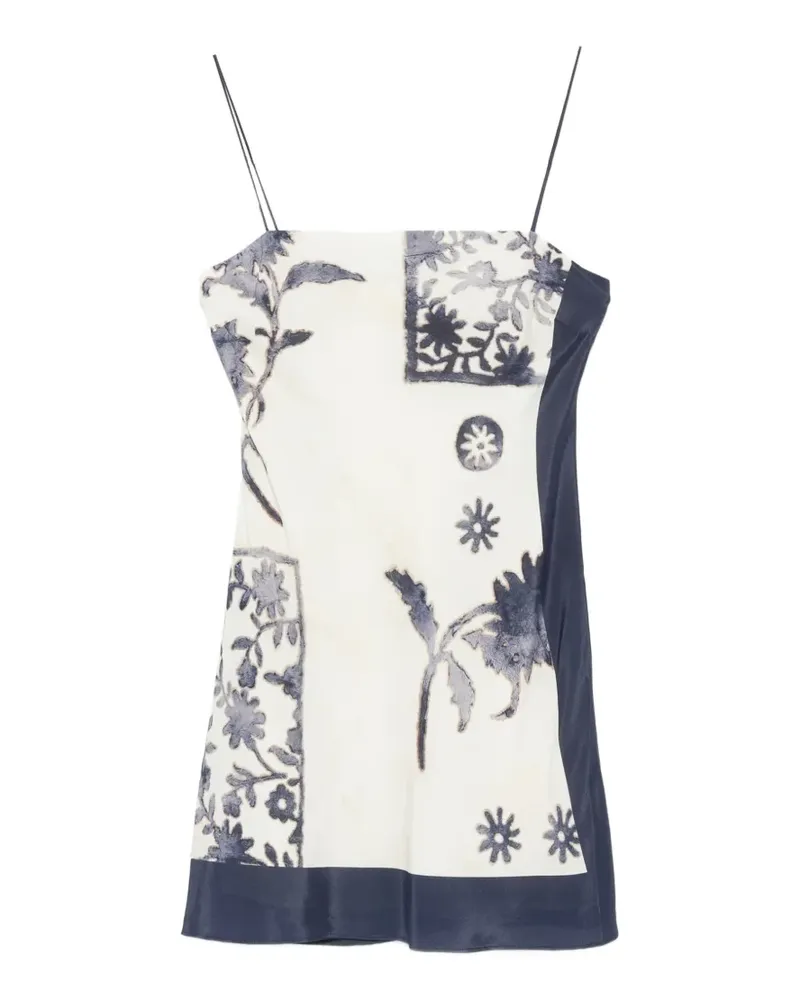 SIR Philipa Slip floral-print spaghetti-strap mini dress - Nude Nude