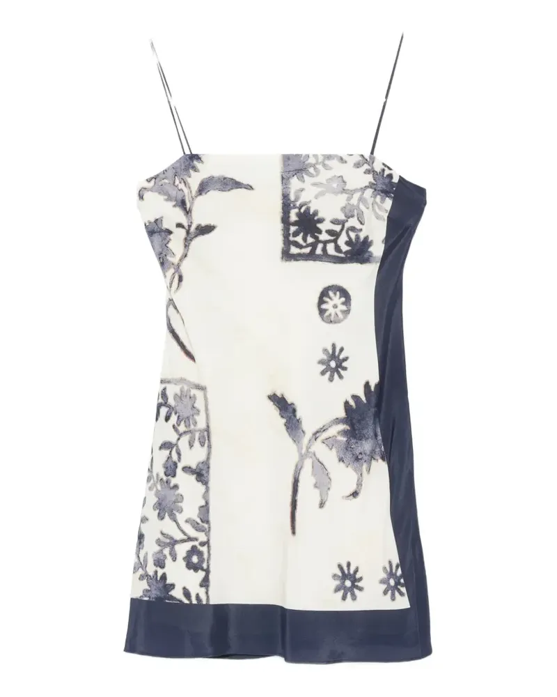 SIR Philipa Slip floral-print spaghetti-strap mini dress - Nude Nude