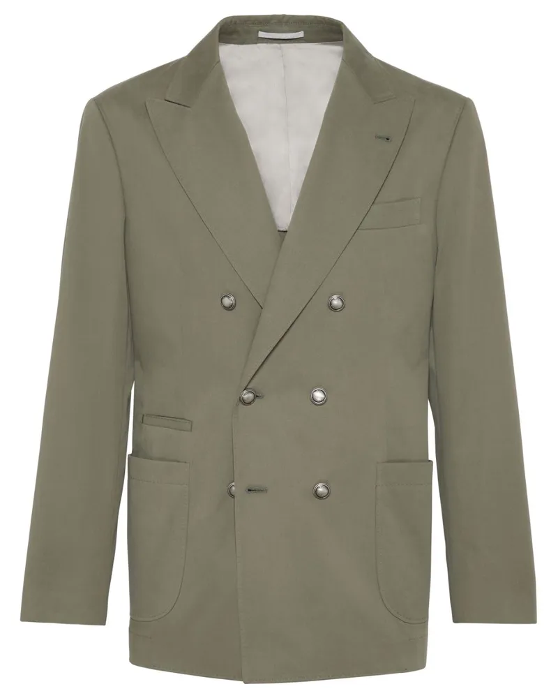 Brunello Cucinelli Doppelreihiges Sakko - Grün Grün