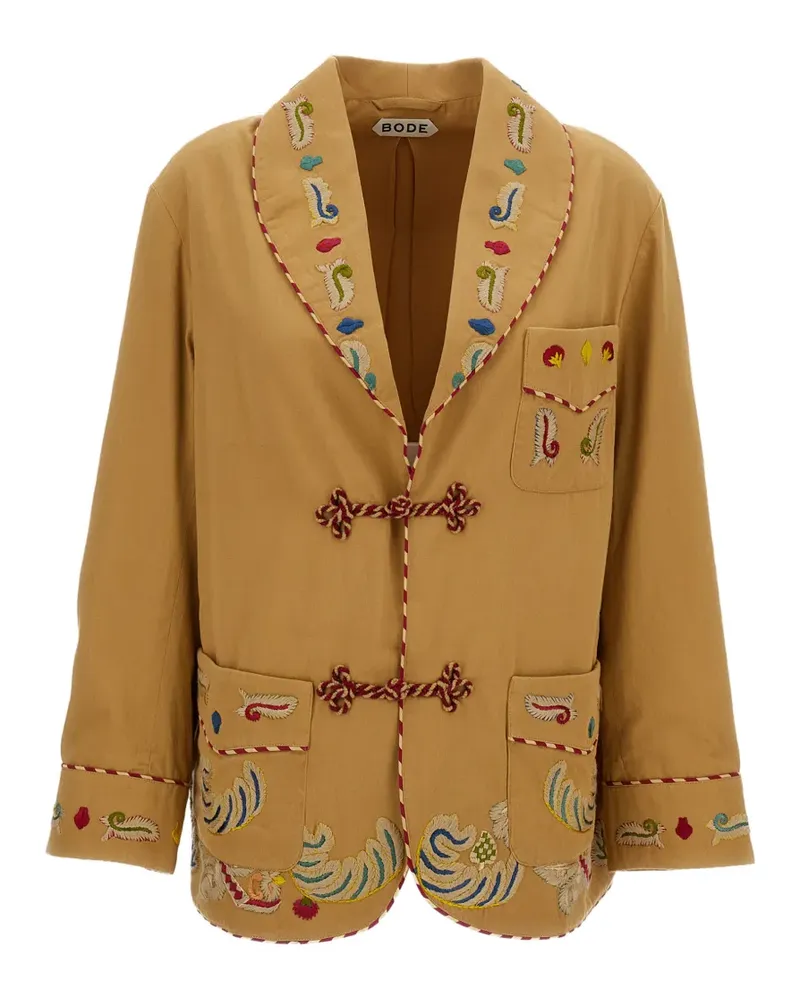 BODE Feather Runner embroidered jacket - Nude Nude