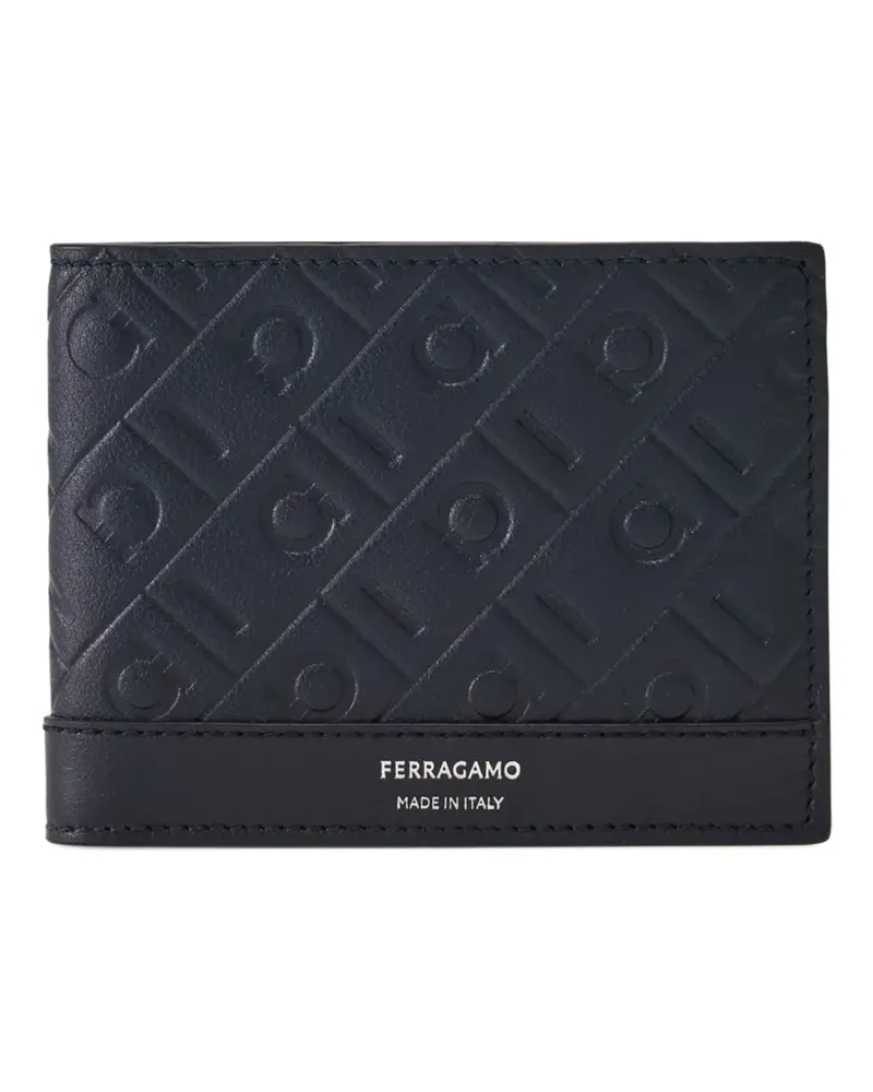 Ferragamo Portemonnaie mit Gancini-Prägung - Blau Blau