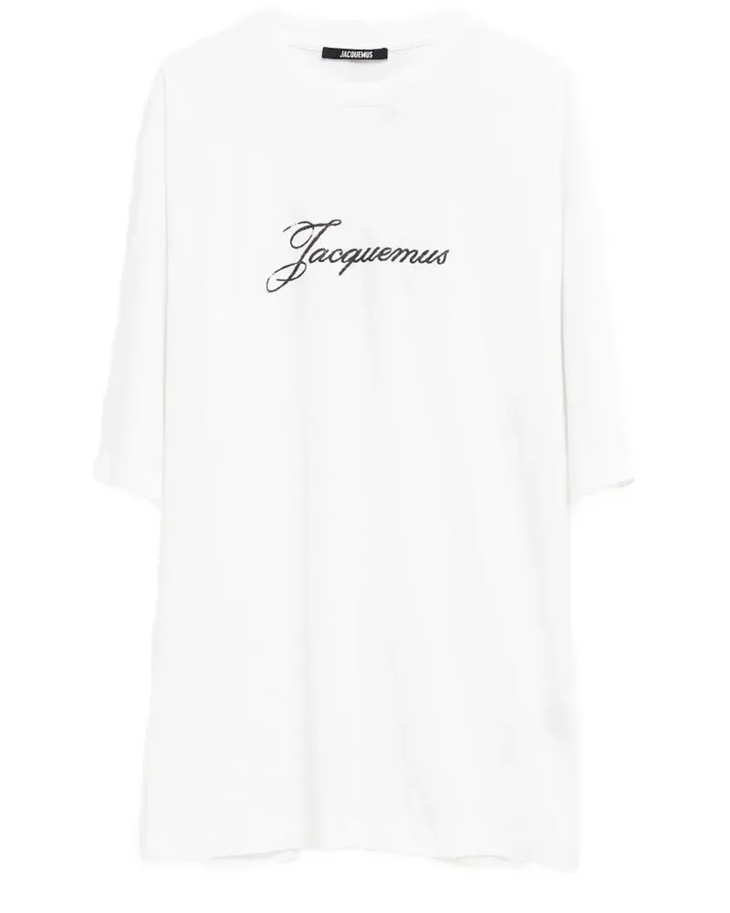 Jacquemus T-Shirt mit Logo-Print - Weiß Weiß