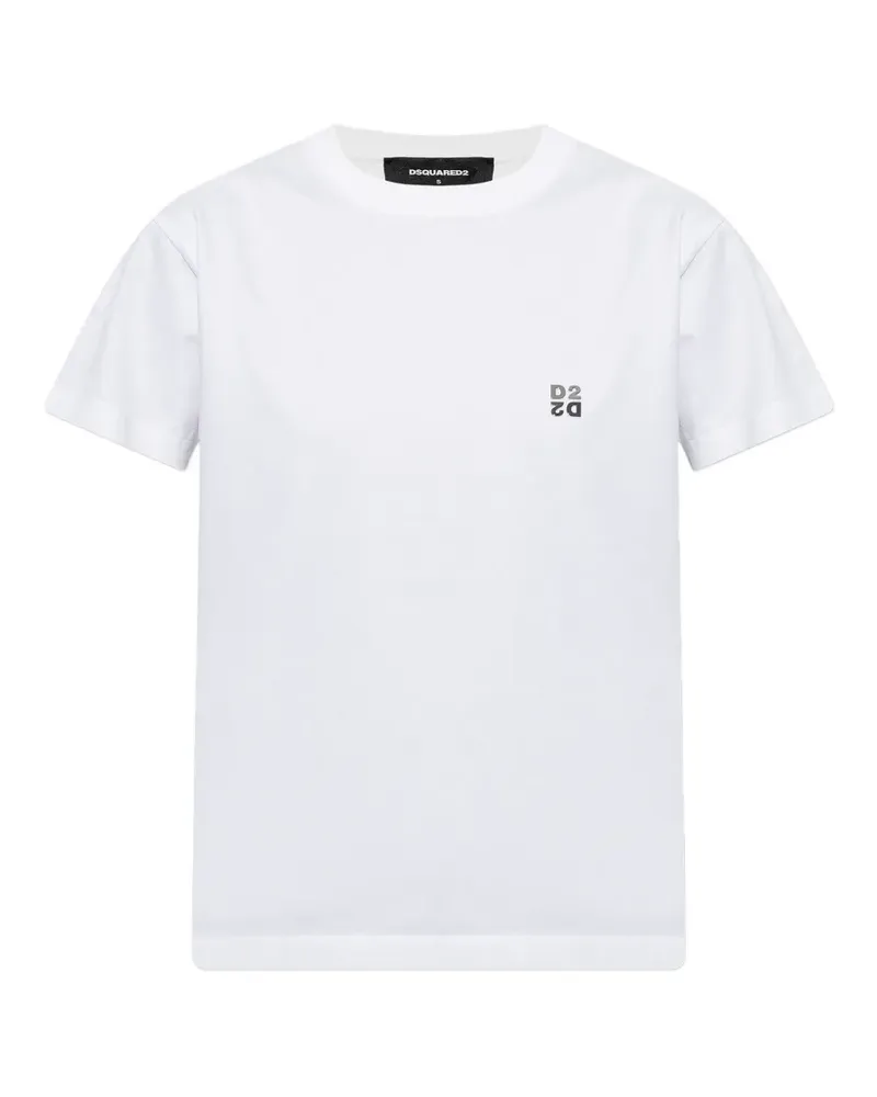 Dsquared2 logo-appliqué T-shirt - Weiß Weiß