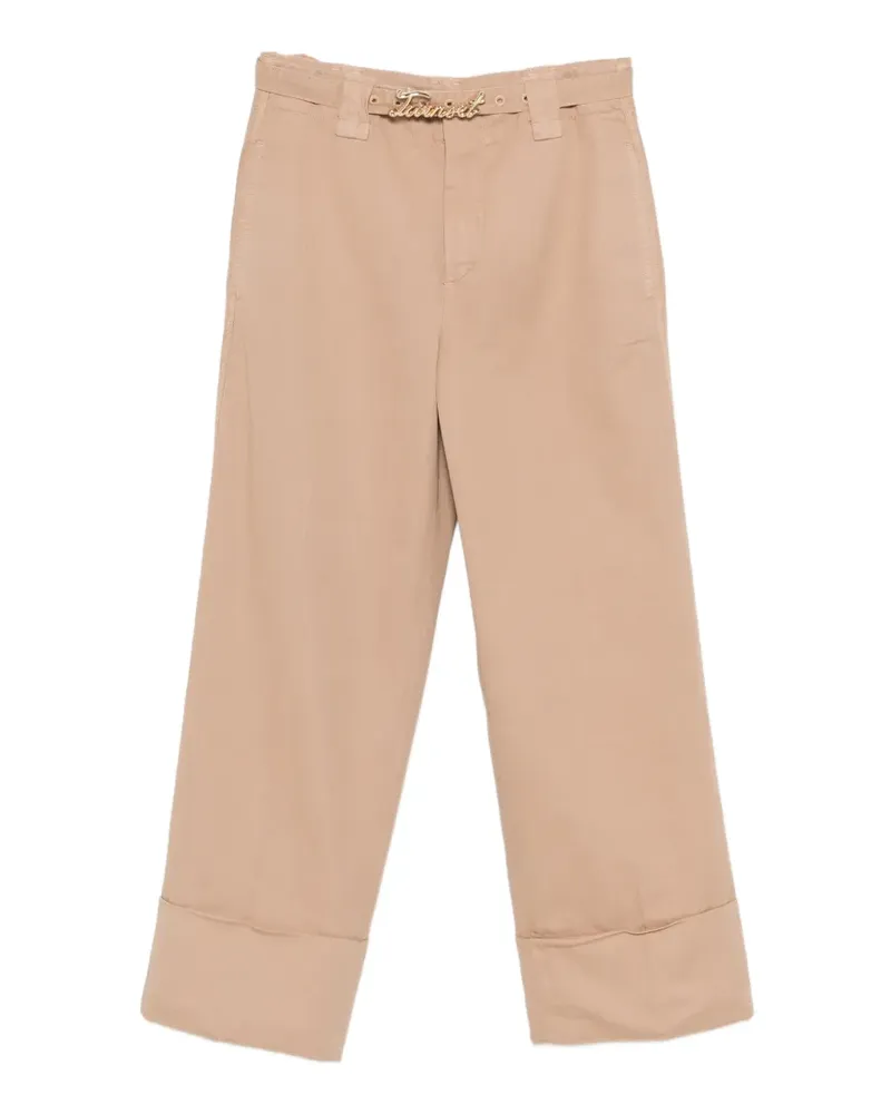 Twin-Set Hose mit Logo-Gürtel - Nude Nude