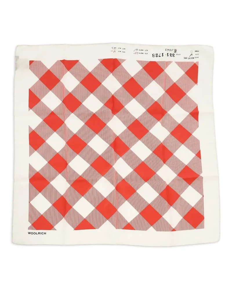 Woolrich Seidenschal mit Buffalo Check - Rot Rot