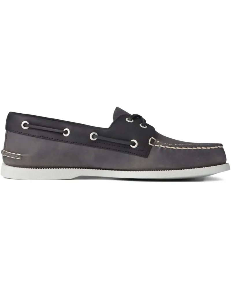 Sperry Top Sider A/O 2 Eye "Grey/Black" Segelschuhe - Grau Grau