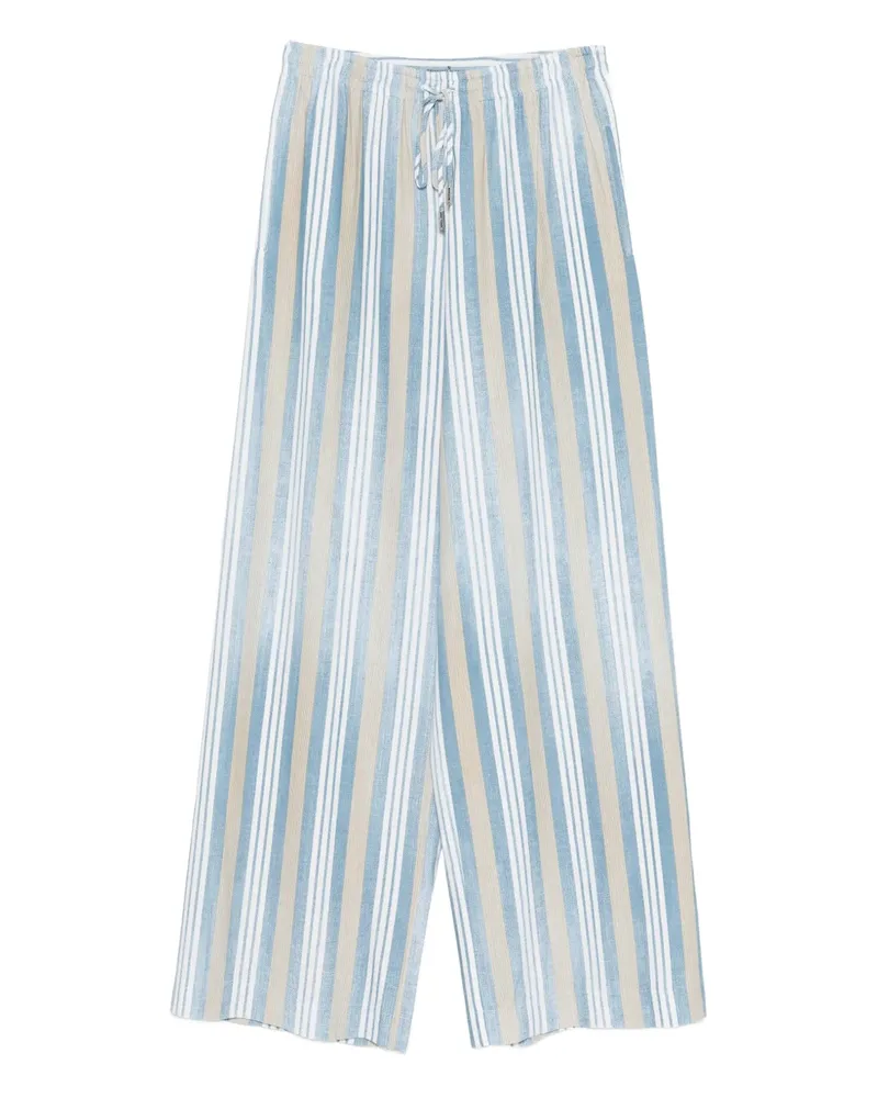 Ermanno Scervino striped drawstring trousers - Blau Blau