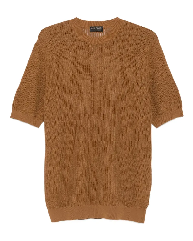 Dell'oglio Geripptes T-Shirt - Braun Braun