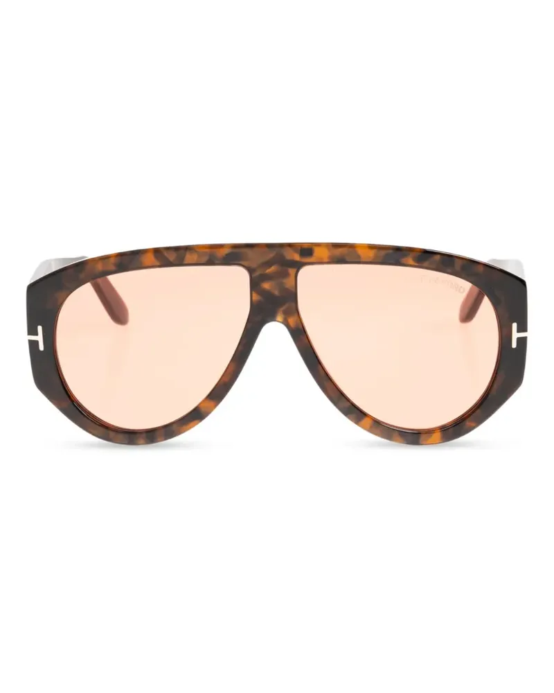 Tom Ford Bronson Sonnenbrille in Schildpattoptik - Braun Braun