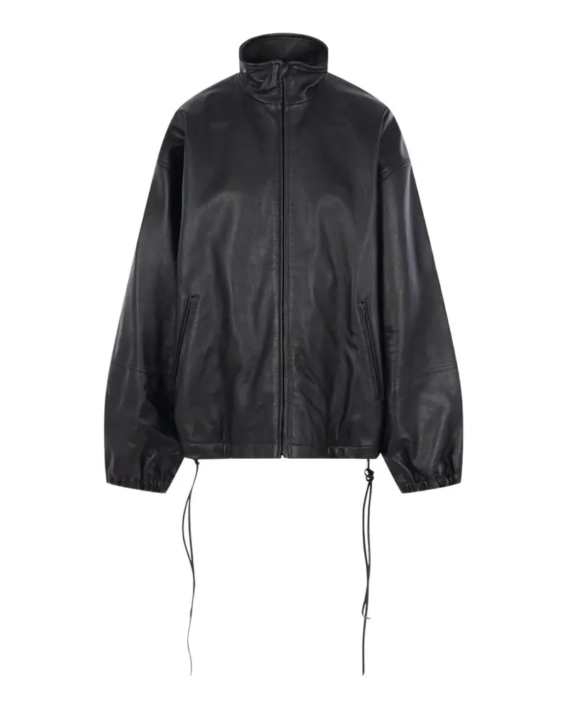 Balenciaga lace-up leather jacket - Schwarz Schwarz