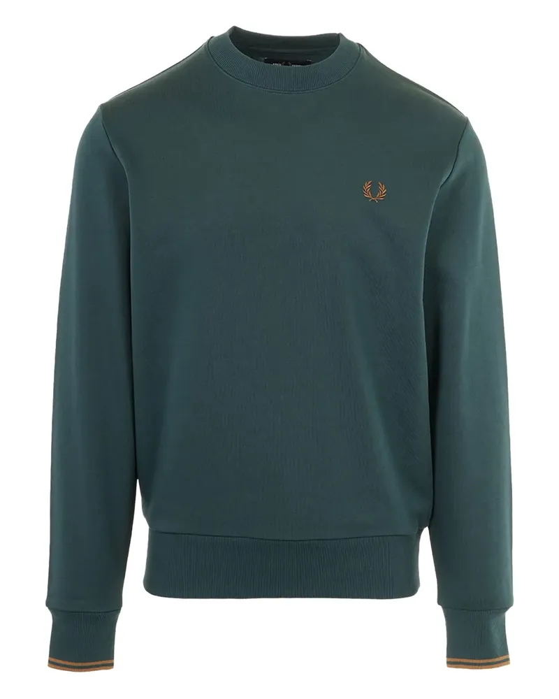 Fred Perry Sweatshirt mit Logo-Stickerei - Grün Grün