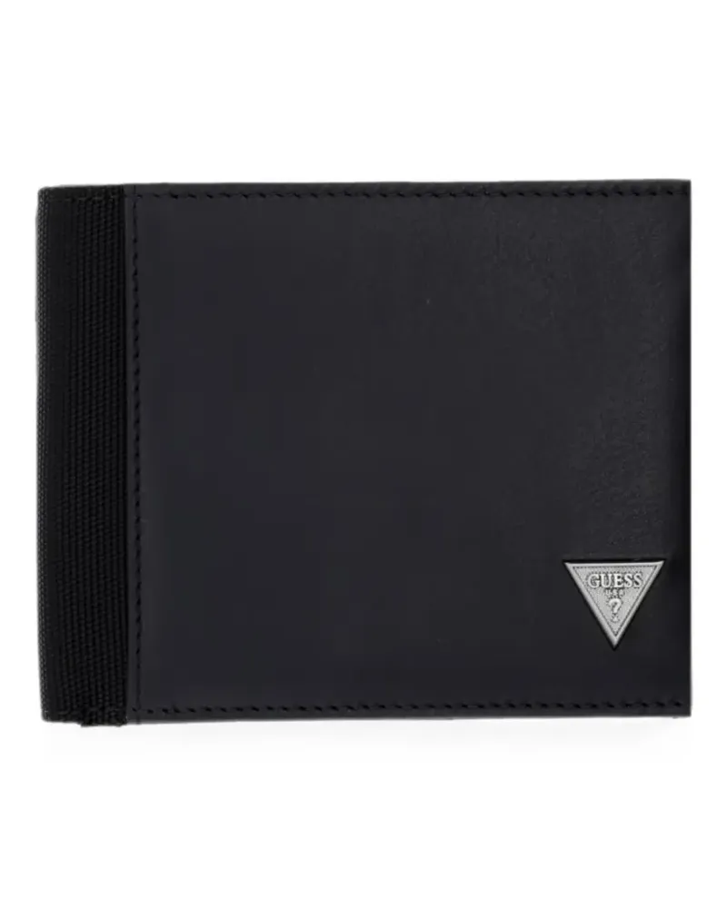 Guess Berna logo-plaque bifold wallet - Schwarz Schwarz