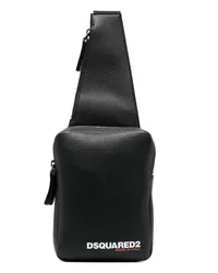 Dsquared2 Kuriertasche mit Logo-Print Schwarz